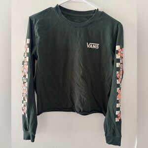 Vans Forest Green Floral Sleeve Long Tee